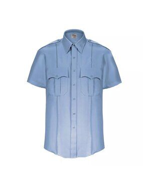 NWT Elbeco TexTrop2 Short Sleeve Shirt Mens 14.5 Blue 3313N